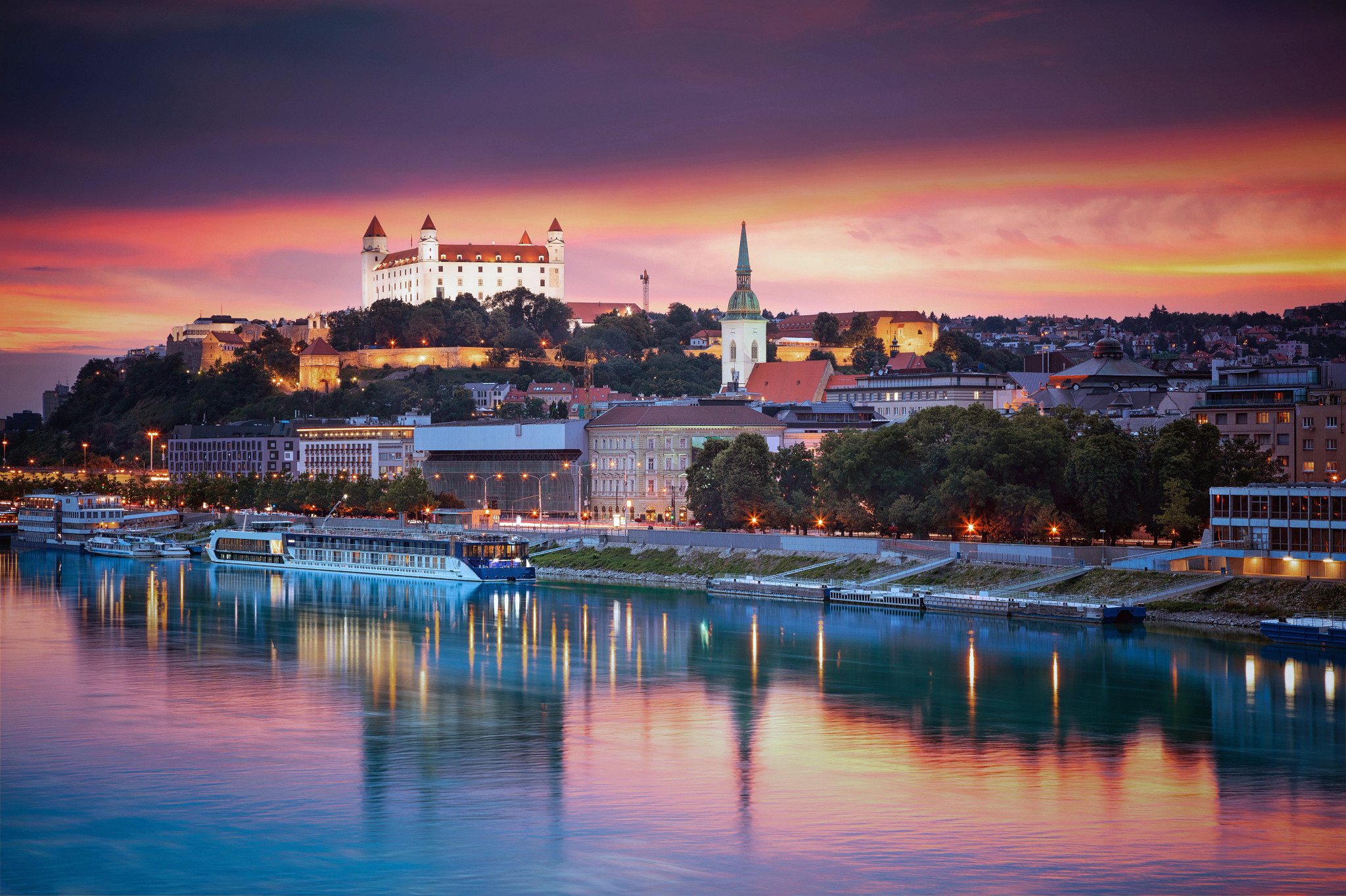 Bratislava skyline on the Danube