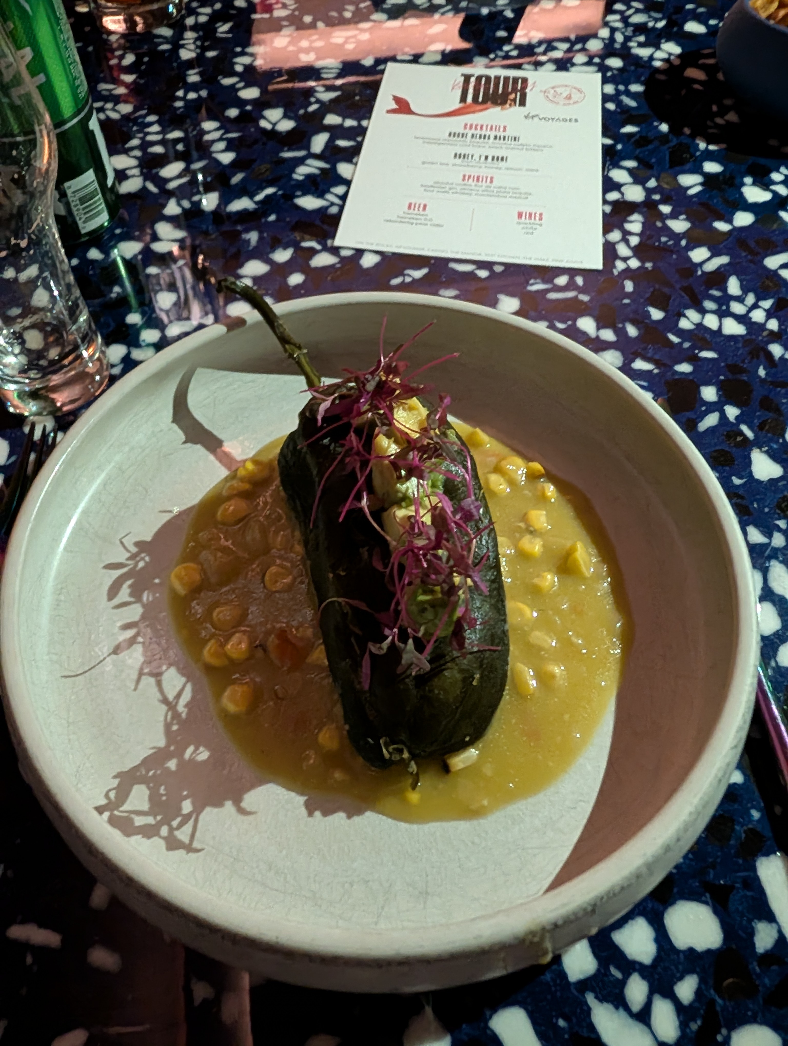 Relleno Vegano and guacamole at Pink Agave