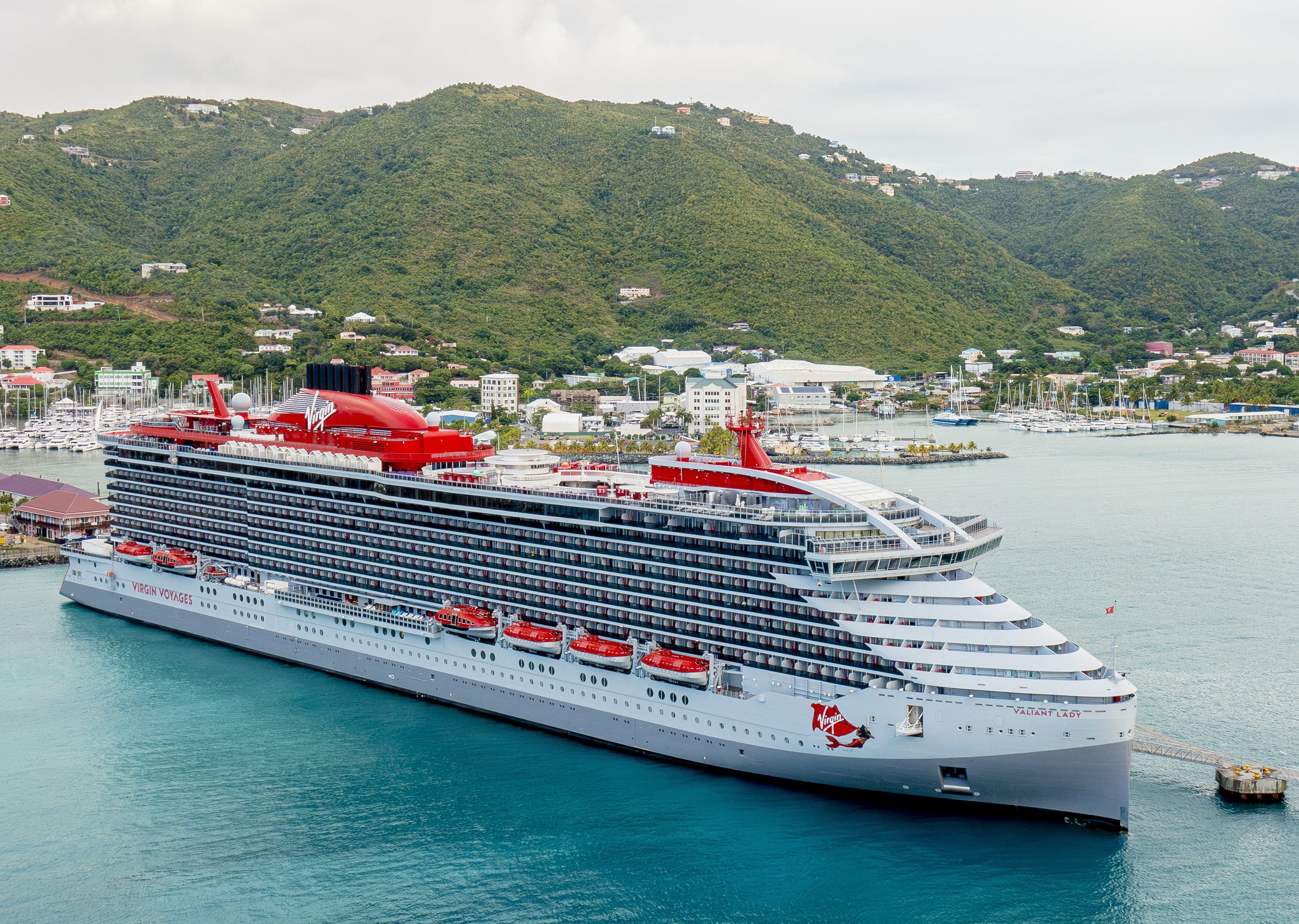 Virgin Voyages Valiant Lady sailing the British Virgin Islands
